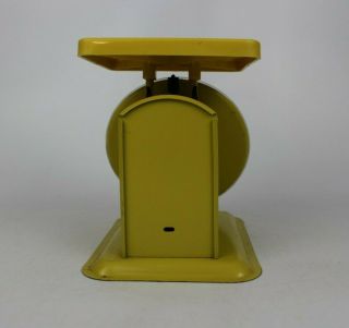 Mid - Century American Family Food Kitchen Scale 25 lb.  Pound Metal Yellow 5