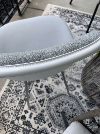Herman Miller Side Shell Chair Performance Fabric Light Gray On White 5