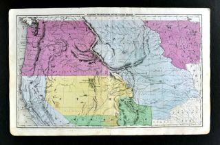1847 Smith Map United States Western Territories Oregon Nebraska Utah Mexico