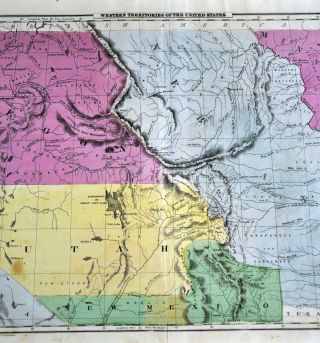1847 Smith Map United States Western Territories Oregon Nebraska Utah Mexico 3