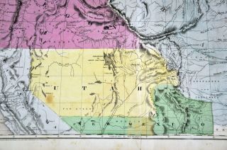 1847 Smith Map United States Western Territories Oregon Nebraska Utah Mexico 5