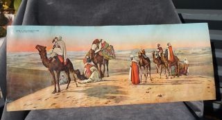 23 " Antique Lithograph Print Painting Northern Africa Sahara Nomad Berbers Tuareg