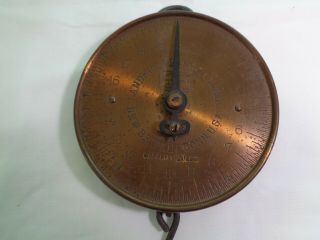 Vintage Landers Frary Clark Hanging Brass Scale