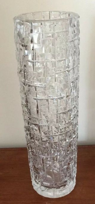 Modernist Multi Faceted Large Glass Vase By Vladimir Zahour - Cannaglass
