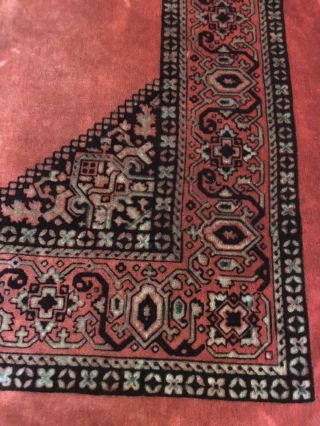 Huge Vintage Velvet Table Cloth,  Belgian Cotton Table Carpet