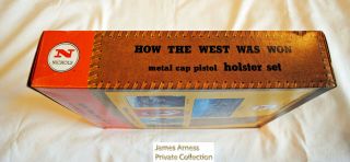 James Arness Gunsmoke How The West Was Won Metal Cap Pistols & Holster Signed 4