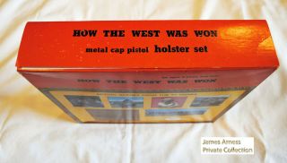 James Arness Gunsmoke How The West Was Won Metal Cap Pistols & Holster Signed 5