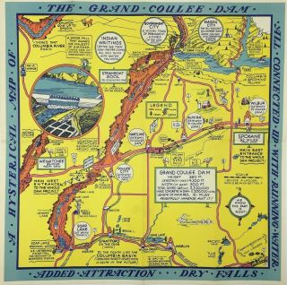 Jolly Lindgren / A Hysterical Map Of The Grand Coulee Dam 1940