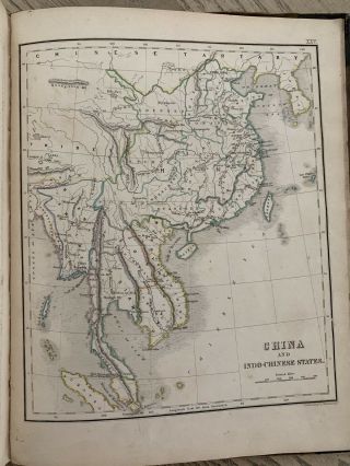 1844 RARE WORLD ATLAS 29 HAND COLOURED MAPS GENERAL ATLAS BY WILLIAM WHYTE 6