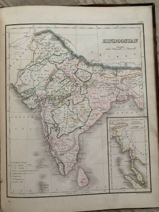 1844 RARE WORLD ATLAS 29 HAND COLOURED MAPS GENERAL ATLAS BY WILLIAM WHYTE 7
