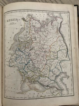 1844 RARE WORLD ATLAS 29 HAND COLOURED MAPS GENERAL ATLAS BY WILLIAM WHYTE 8