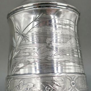 Antique Aesthetics Rangoon Boat Club Regatta Chalice Trophy Burma Silver Plate 4