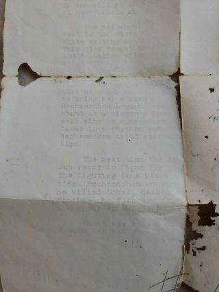 Guinea Storyboard and Typewritten Story 