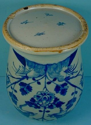 LATE 19th CENTURY CHINESE BLUE & WHITE PORCELAIN CELADON GLAZED TEMPLE JAR 11
