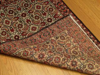 2.  8 x 4.  3 Handmade Antique1930s Persian Heriz Wool Area Rug - 3