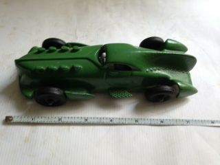 Antique HUBLEY Cast Iron Green Toy Race Car Made in USA 10