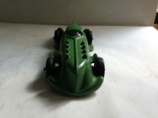 Antique HUBLEY Cast Iron Green Toy Race Car Made in USA 2