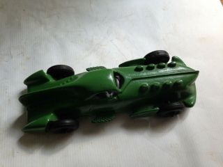 Antique HUBLEY Cast Iron Green Toy Race Car Made in USA 5