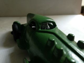 Antique HUBLEY Cast Iron Green Toy Race Car Made in USA 6