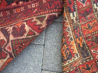 antico - swiss 2 Antique indoGHASHGHAII rugs 4` x 5`9 and 3`1 x 5`5 ft 11