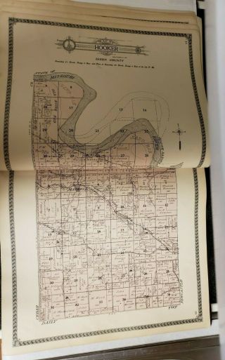 Standard Atlas of Dixon & Dakota Counties Nebraska.  1911.  140 pgs complete 3 maps 9