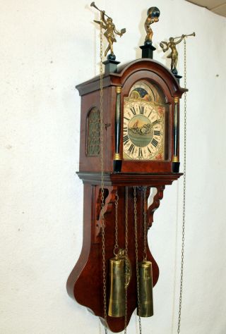 Old Wall Clock Friesian Dutch Schippertje Clock Vintage Warmink Wuba 3