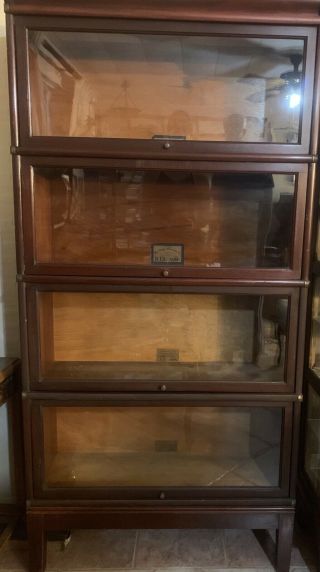 Antique The Globe - Wernicke Company Lawyer Bannister Bookcase Mahogany