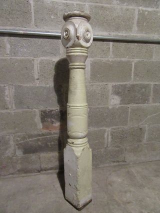 Ornate Antique Walnut Newel Post 49 Tall Architectural Salvage