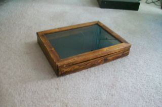 Antique Counter Wood And Glass Display Case