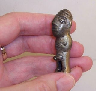 Miniature Bronze Tribal Figure Gold Weight - Private Listing For Gary.