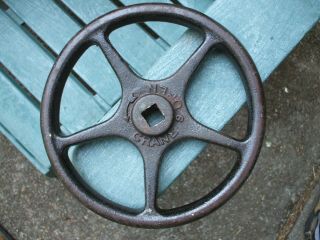 Vintage Crane 9 " Valve Wheel Handle Industrial Machine Age Steampunk