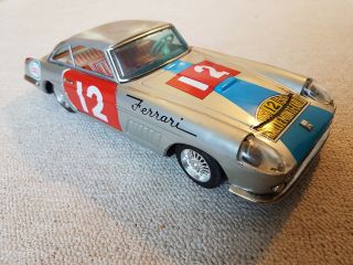 Bandai Tin Car Ferrari America With Friction Motor,  1960 L=29cm - Cool Sound