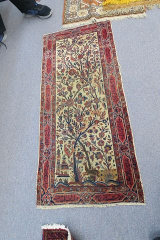 Antique Fine Persian Kashan Hand Knotted Wool Rug 2 