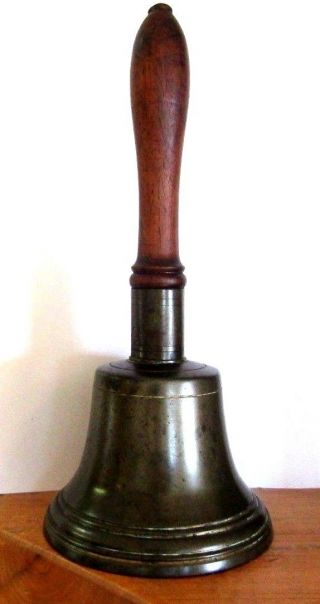 Antique Bronze Teachers Heavy Recess & Desk Bell 8 Old Minden Nv School