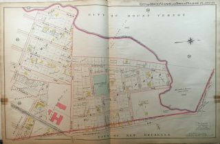 1906 Pelham Westchester Ny Sanborn Map Co.  6th St - Union Course Rd Atlas Map