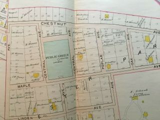 1906 PELHAM WESTCHESTER NY SANBORN MAP CO.  6TH ST - UNION COURSE RD ATLAS MAP 2