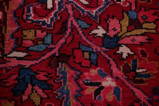 Vintage Geometric Long - Wearing Heriz Persian Oriental RED Wool Area Rug 8 ' x 12 ' 10
