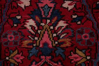 Vintage Geometric Long - Wearing Heriz Persian Oriental RED Wool Area Rug 8 ' x 12 ' 11