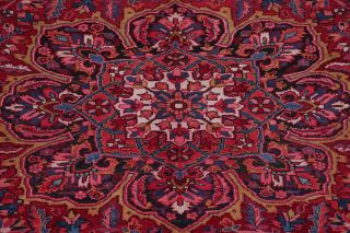 Vintage Geometric Long - Wearing Heriz Persian Oriental RED Wool Area Rug 8 ' x 12 ' 4