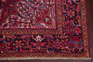 Vintage Geometric Long - Wearing Heriz Persian Oriental RED Wool Area Rug 8 ' x 12 ' 5