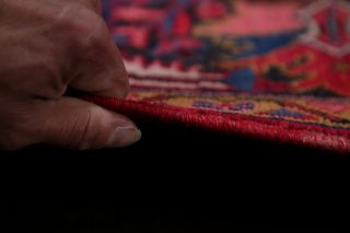 Vintage Geometric Long - Wearing Heriz Persian Oriental RED Wool Area Rug 8 ' x 12 ' 6