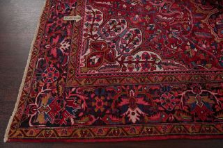 Vintage Geometric Long - Wearing Heriz Persian Oriental RED Wool Area Rug 8 ' x 12 ' 9