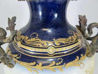 Antique French Sevres bronze & porcelain lamp D10010 10