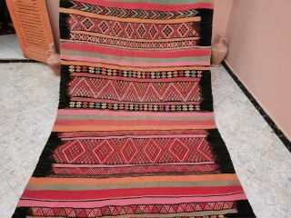 Moroccan handmade Wool Rug Bohimean Vintage Berber pagan Area kilim Rug 5 ' x11 ' 3