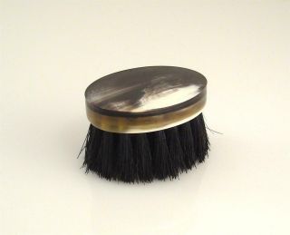 Old Stock Carl Aubock Workshop Beard Or Clothes Brush Horn Vienna 50s (o1)