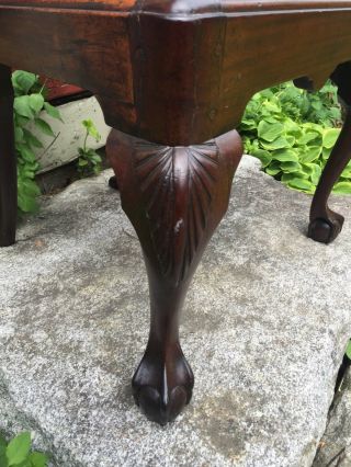 EXTREMELY RAR1760 IRISH - Mahogany Carved Ball Claw Foot Chippendale Side Chair 2