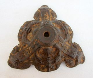 Antique Old Collectible Solid Cast Iron British Periodic Unique Lamp Base Stand