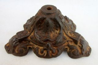 Antique Old Collectible Solid Cast Iron British Periodic Unique Lamp Base Stand 4