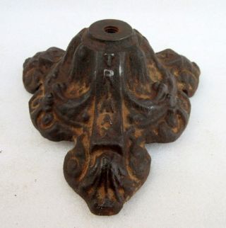 Antique Old Collectible Solid Cast Iron British Periodic Unique Lamp Base Stand 5