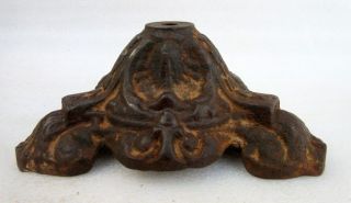 Antique Old Collectible Solid Cast Iron British Periodic Unique Lamp Base Stand 6